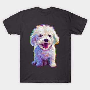 Cute Bichon Frise by Robert Phelps T-Shirt